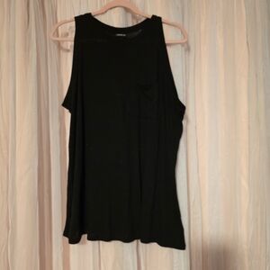 torrid Black Sleeveless Pocket Tank